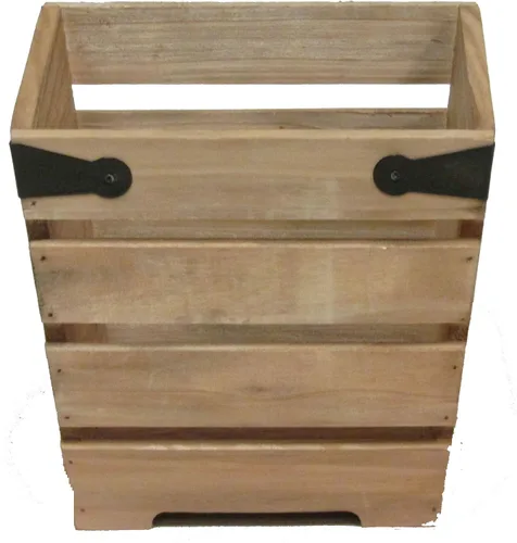 Miniatura 9 de Admired By Nature Maceta de madera natural, caja rectangular de madera de 6 x 13 pulgadas de largo, para jardines, plantas, decoración del hogar