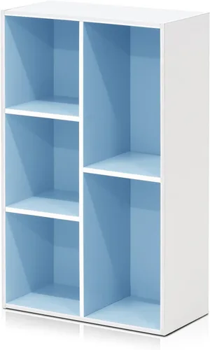 Miniatura 70 de Furinno - Estantería abierta reversible de 5 cubos, color blanco y rosado, 11069WH/PI Blanco/Rosa