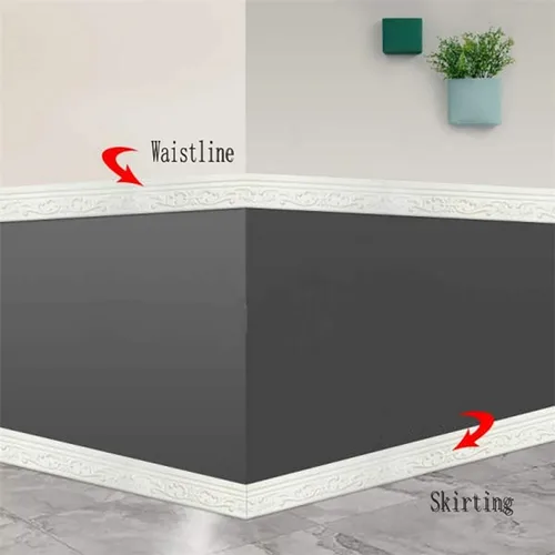 Miniatura 5 de Queenbox Borde de pared de 3 x 90 pulgadas con moldura floral 3D, papel tapiz adhesivo decorativo para pared, para bricolaje, hogar, habitación