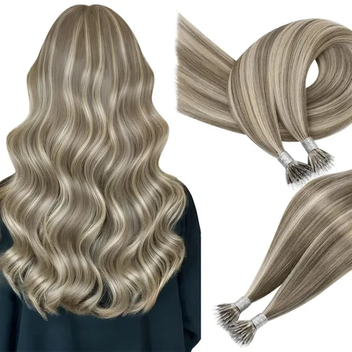 Miniatura 50 de Easyouth Extensión de cola de caballo de cabello humano marrón ombré, extensión de colas de caballo, extensiones de cola de caballo de color marrón