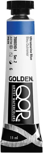 Miniatura 16 de GOLDEN QoR Acuarelas para artistas, Azul cobalto y teja, tubo de 11 ml, pintura profesional de acuarela, semiopaca Verde azulado cobalto