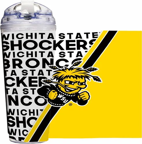 Miniatura 10 de Rico Industries Taza acrílica NCAA estándar de 24 onzas con tapa con bisagra, taza de doble pared oficialmente licenciada con pajita