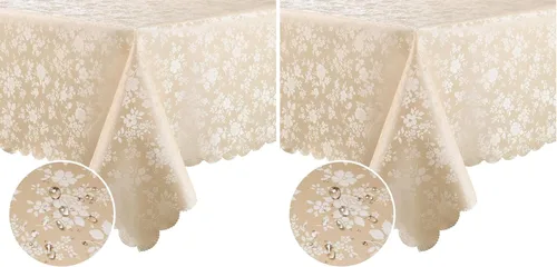 Miniatura 86 de Smiry Mantel cuadrado, mantel de vinilo resistente al agua, lavable, para cocina y comedor (azul bebé, 54 x 54 pulgadas)