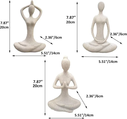 Miniatura 4 de Figura de yoga para el hogar, estatua de yoga budista zen, escultura de estatua de yoga Namaste, decoración interior y exterior para cumpleaños, día