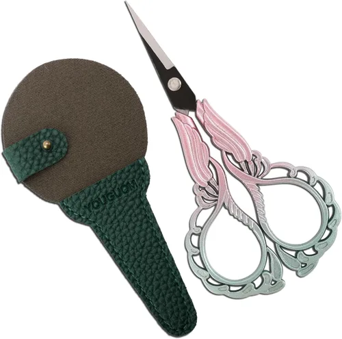 Miniatura 14 de YOUGUOM Tijeras pequeñas para bordar, tijeras de costura para manualidades, tijeras de punta afilada para costura, roscado, manualidades