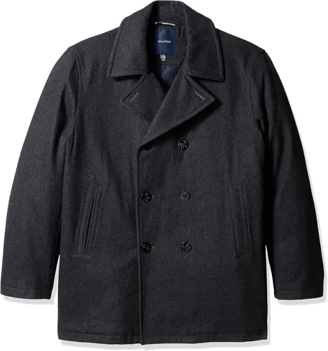 Miniatura 10 de Nautica Men's Wool Blend Peacoat – Double-Breasted Winter Coat, Regular, Big & Tall Sizes
