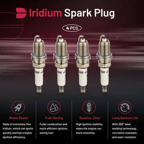 Miniatura 4 de BDFHYK Juego de 4 bujías de iridio compatibles con Acura EL 2001-2005, Compatibles con Honda Civic 2001-2005, Reemplazo para motor 1.7L L4 para 7100