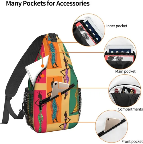 Miniatura 4 de NiuKom Mochila cruzada para el pecho, bolsa cruzada para el hombro, gimnasio, ciclismo, viajes, senderismo, para mujeres y hombres, Mujeres