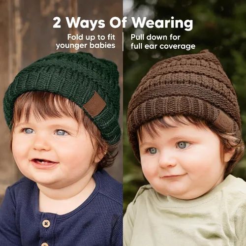 Miniatura 84 de KeaBabies 3-Pack Baby Beanies for Boys, Girls - Stretchy Knit Baby Hats, Cute Newborn