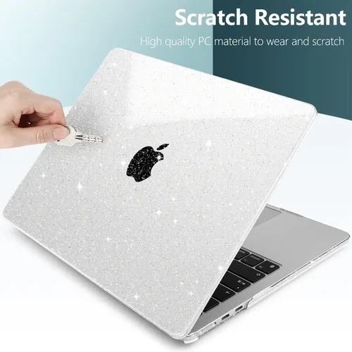 Miniatura 4 de TWOLSKOO Compatible con MacBook Air M4 de 15 pulgadas funda lanzamiento 2025-2023 M4 A3241 M3 A3114 M2 A2941, carcasa rígida de plástico y protector