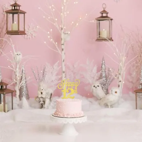 Miniatura 5 de 1 paquete de decoración para pastel de 12 años, purpurina negra número 12, doce cumpleaños, decoración para felicitaciones a 12 años de edad, 12