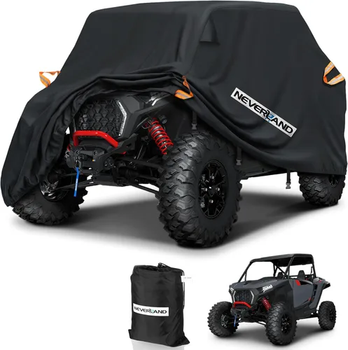 NEVERLAND cobertor impermeable universal UTV para vehículo utilitario, también para Polaris Can-Am, Yamaha, Honda, Suzuki, BMW y Kawasaki, Negro