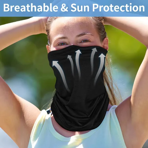 Miniatura 6 de 5 Pack Neck Gaiter Face Cover for UV Sun Protection, Dustproof Breathable Cooling Gator for Men Women Outdoor Sports