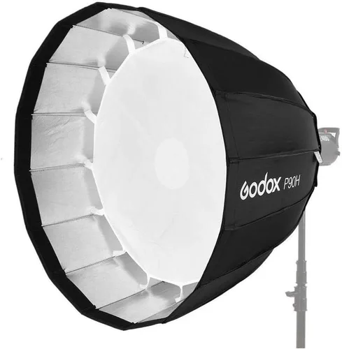 Miniatura 2 de Godox P90H 35" Softbox parabólico para estudio video flash luz, montaje Bowens, resistente a altas temperaturas