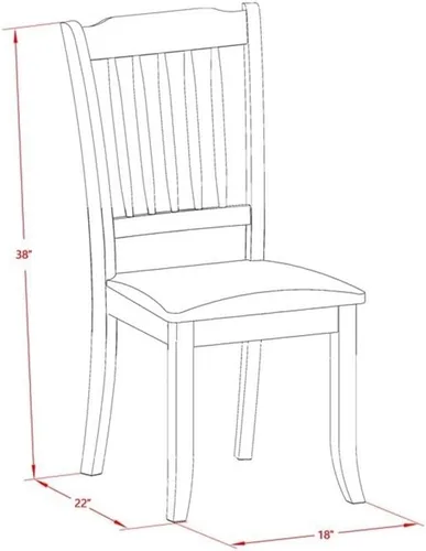 Miniatura 6 de East West Furniture SUDA3-LWH-C - Juego de mesa de comedor de 3 piezas contiene una mesa de comedor redonda con gotas y estantes y 2 sillas