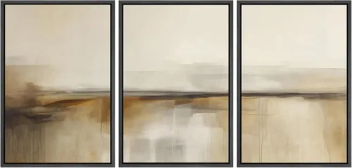 Miniatura 32 de SIGNFORD Impresión en Lienzo Enmarcado Conjunto de Arte de Pared Arte Abstracto Terroso en Tonos Marrón Profundo y Beige Arte Moderno Decorativo
