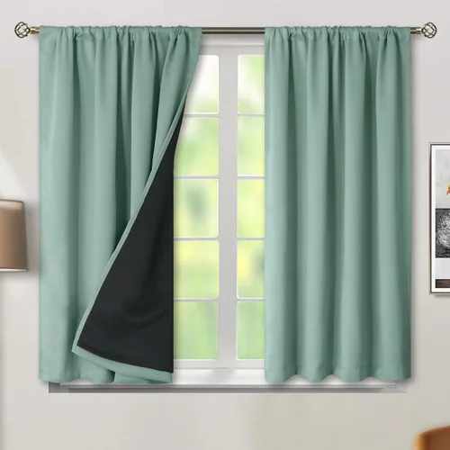 Miniatura 50 de BGment - Cortinas opacas para sala de estar de 63 pulgadas de largo, juego de 2 paneles, cortinas para oscurecer toda la habitación, cortinas