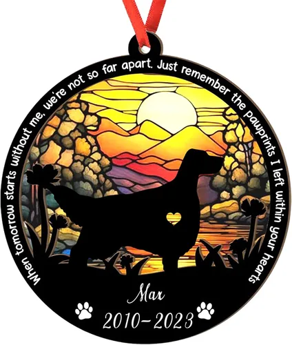 Miniatura 63 de Adorno personalizado para atrapasoles de sabueso afgano, adorno de Navidad de sabueso afgano – Regalo para perro amante, sabueso afgano