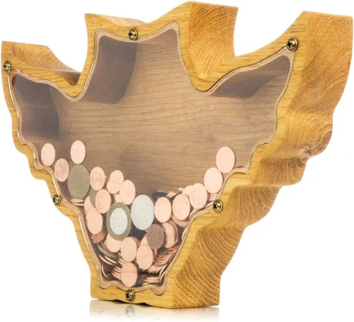 Miniatura 8 de Hucha de búho – Caja de dinero de madera personalizada para niños y adultos Regalo Montessori y decoración de guardería Ideal para baby showers