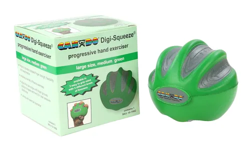 Miniatura 8 de CanDo 10-1995 Digi-squeeze Ejercitador para manos, Grande, M, Verde: Medio, 1