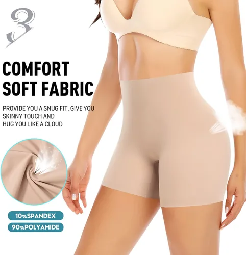 Miniatura 5 de Pantalones cortos moldeadores sin costuras para mujer, pantalones cortos para debajo del vestido, control de abdomen, ropa interior moldeadora