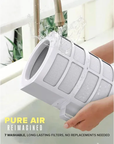 Miniatura 3 de Nuwave Forever - Purificador de aire para el hogar, habitación grande de hasta 2,002 pies cuadrados, sensores duales, 7 filtros fáciles de limpiar