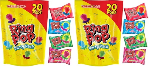 Miniatura 7 de Ring Pop - Paquete variado de piruletas individuales envueltas para el regreso a clases a granel – 20 piruletas con sabores surtidos – Dulces