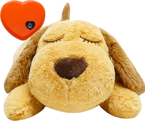 HonourHope Juguete de latido del corazón para perro para aliviar la ansiedad, suave felpa para mascotas, ayuda para entrenamiento conductual de