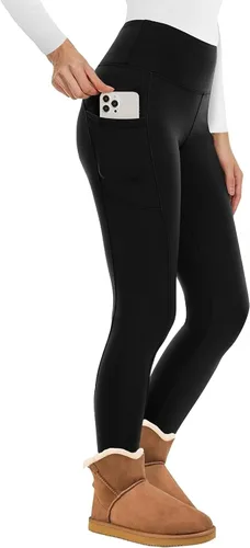 Miniatura 24 de NexiEpoch - Leggings de forro polar para mujer, pantalones de yoga de invierno de cintura alta, control de abdomen, suaves, térmicos, cálidos