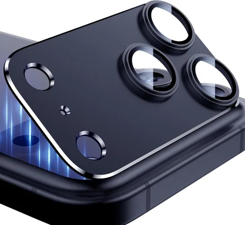 Esanik - Actualización de 2 paquetes para iPhone 17 Pro Max, protector de lente de cámara, cubierta de pantalla de cámara de vidrio templado con