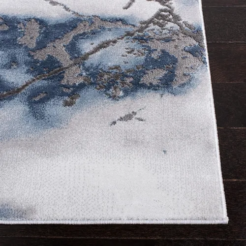 Miniatura 3 de SAFAVIEH Craft Collection Alfombra de Acento - 2' x 3', Gris y Azul, Diseño Contemporáneo, Resistente a las Manchas, Ideal para Áreas de Alto