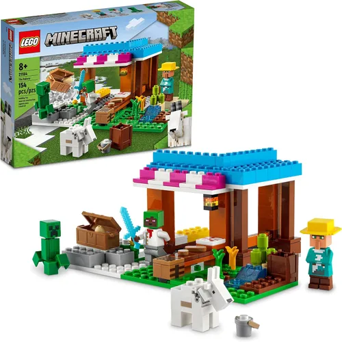 LEGO Minecraft The Bakery - Kit de construcción 21184 inspirado en el juego, juego de juguetes de Minecraft para niños y niñas a partir de 8 años,