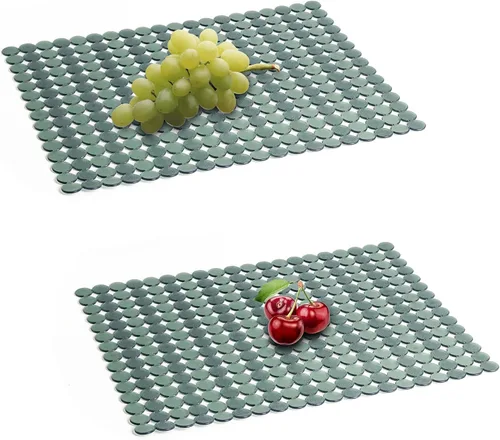 Miniatura 15 de Paquete de 2 alfombrillas para fregadero de cocina de acero inoxidable/cerámica, protectores ecológicos de PVC para la parte inferior del fregadero