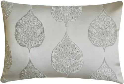 Miniatura 15 de The HomeCentric Funda de almohada lumbar decorativa gris de 12 x 20 pulgadas, encaje de yute y lino, yute, almohada oblonga de lentejuelas hechas a