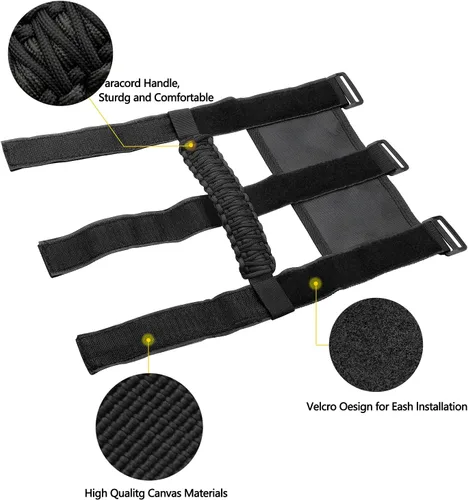 Miniatura 2 de 4 asas de agarre de barra enrollable para Jeep Wrangler YJ TJ JK JKU JL JLU Sports Sahara Freedom Rubicon Unlimited X Gladiator JT 1955-2022 UTV ATV