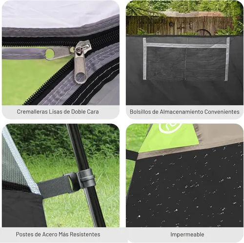 Miniatura 6 de CAMPROS CP Camping Tent 2/4/6 Person, Waterproof Windproof Double Layer Dome Tent, Easy Setup with Large Mesh Windows & Wide Door for Outdoor