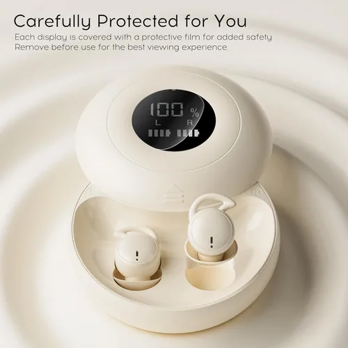 Miniatura 7 de Auriculares para dormir Bluetooth 6.0, mini auriculares invisibles de silicona para dormir de lado, auriculares con bloqueo de ruido, auriculares