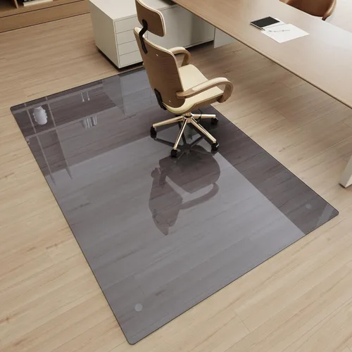 Miniatura 27 de [Vidrio templado] Tapete para silla de vidrio de 40 x 80 pulgadas, tapete para silla de oficina de 1/5 pulgadas de grosor para alfombra o suelo