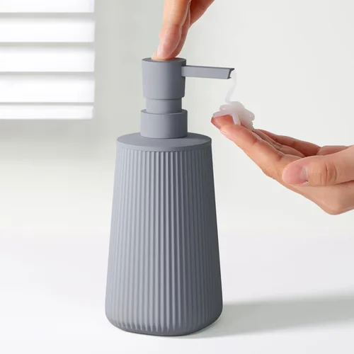 Miniatura 6 de Uaniar Juego de 2 dispensadores de jabón de baño, dispensador de jabón gris para cocina, pequeños dispensadores de jabón de manos de plástico de 8.5