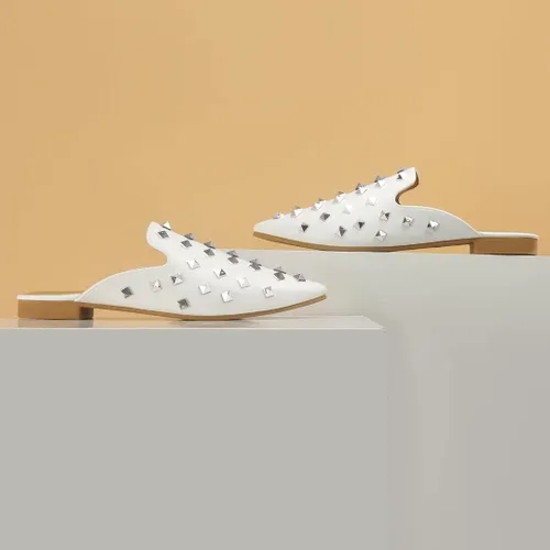 Miniatura 4 de MUSSHOE - Zuecos puntiagudos para mujer, planos y cómodos