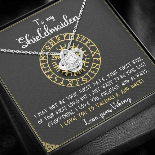 Miniatura 3 de Collar con colgante To My Shield Doncella para mujer, joyería nórdica vikinga, regalos para esposa, novia de marido, novio, joyería de lujo