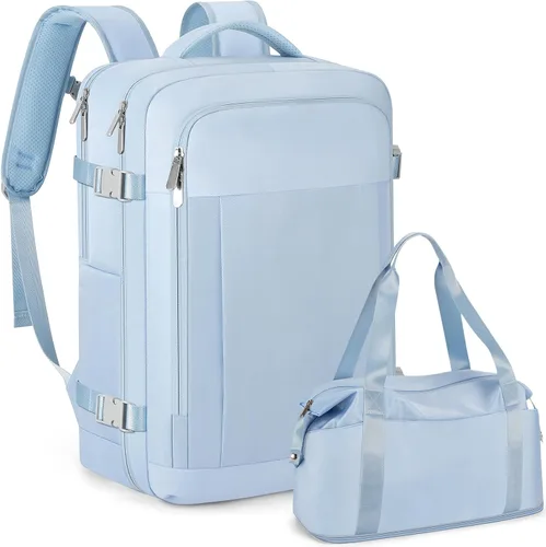 Miniatura 8 de RDTGO Mochila de viaje para mujer, bolsa de viaje para artículos personales para laptop de 17 pulgadas, mochila de mano aprobada por vuelo, mochila