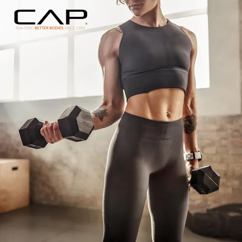 Miniatura 6 de CAP Barbell Peso de la mancuerna hexagonal recubierta, individual, 10-120 libras, múltiples opciones