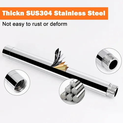Miniatura 3 de Brazo de Extensión para Cabezal de Ducha, Extensor de Ducha con Salida de Agua - Reduce la Altura Existente, Extensión de Tubería de Ducha