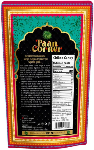 Miniatura 2 de Paan Corner Chikoo Candy, sabor a sapodilla, vegano, 4.23 oz