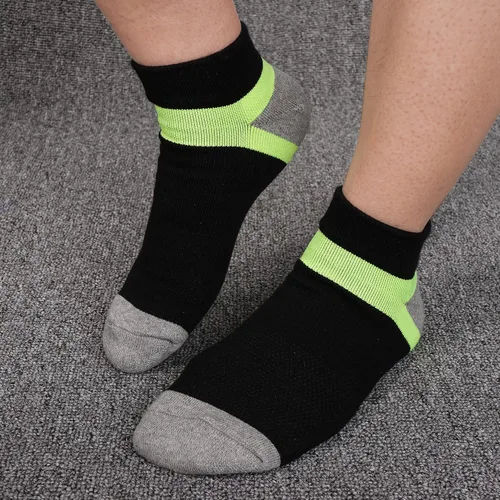 Miniatura 8 de 3 Pairs Men Compression Socks Thicken Ventilation Sweat-absorbent Support for Badminton Athletic Running Cycling