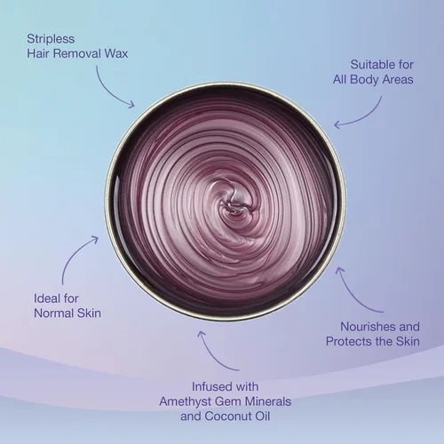 Miniatura 4 de Satin Smooth Cera suave de cristal de amatista, cera depilatoria para cabello medio a grueso, depilación facial, resultados suaves y duraderos, 14