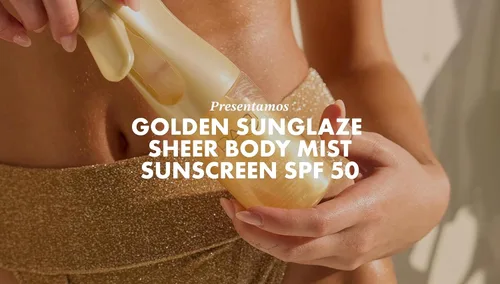 Miniatura 9 de Kopari Golden Sunglaze Protector Solar en Niebla para el Cuerpo SPF 50, Infundido con Aceite Corporal con Destellos, Niebla Hidratante, Hidrata