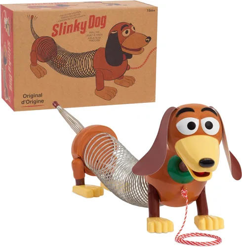 Perro Slinky Retro, El Juguete de Resorte Caminante Original, Juguetes de Resorte Vintage, Se Estira Hasta 14 Pulgadas de Largo, Juguetes para Niños