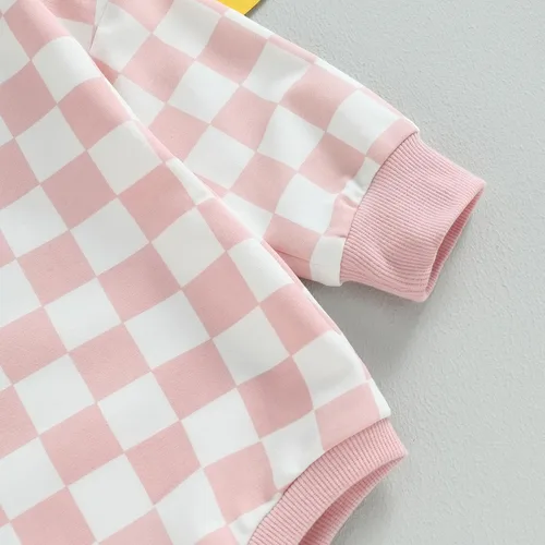 Miniatura 33 de Karuedoo Sudadera a cuadros para bebé niño y niña, mameluco de gran tamaño, manga larga, con burbujas, ropa neutra para otoño